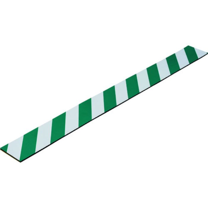 緑十字 トラ柄クッション 緑/白 TRC-105WG 100×1000mm 厚み5mm 無反射タイプ(Tcode:1064659)