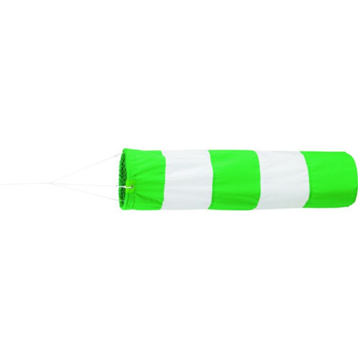 緑十字 安全吹き流し 緑/白 300Φ×1200mm ポリエステル製 吹き流し-2(Tcode:1670237)