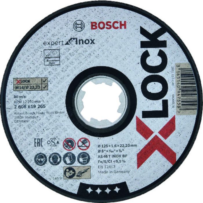 ボッシュ X-LOCK切断砥石125x1.6ステンEX(Tcode:1991580)