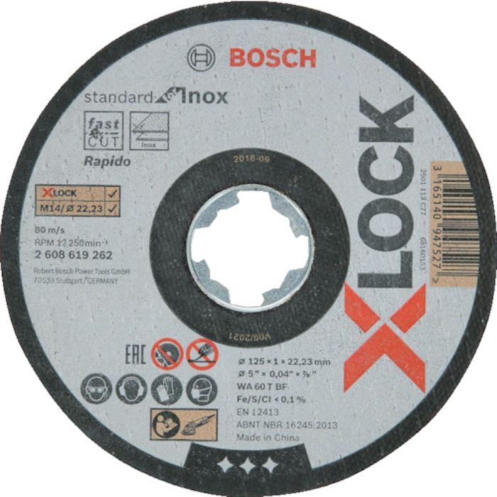 ボッシュ X-LOCK切断砥石125x1.0ステンST/10(Tcode:1991599)
