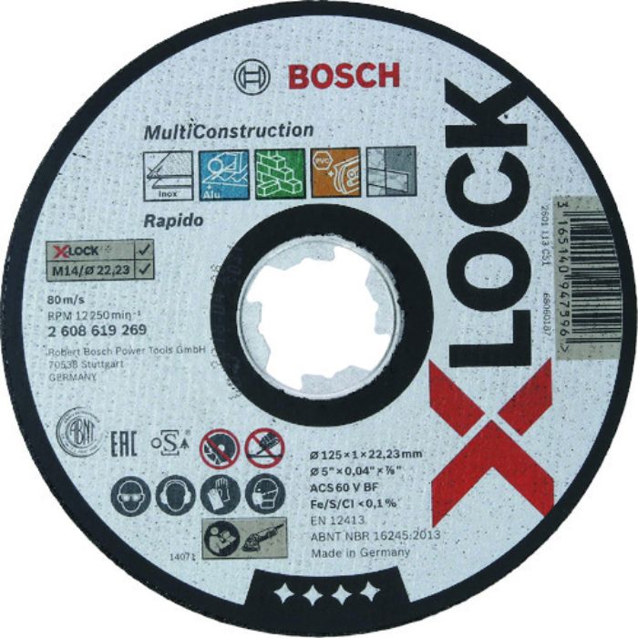 ボッシュ X-LOCK切断砥石125x1.0マルチ