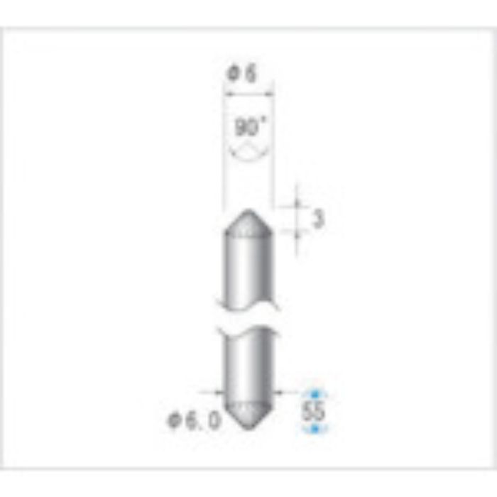 ナカニシ 超硬カッター テーパー(シングルカット) 刃径6mm 刃長3mm(Tcode:4764153)