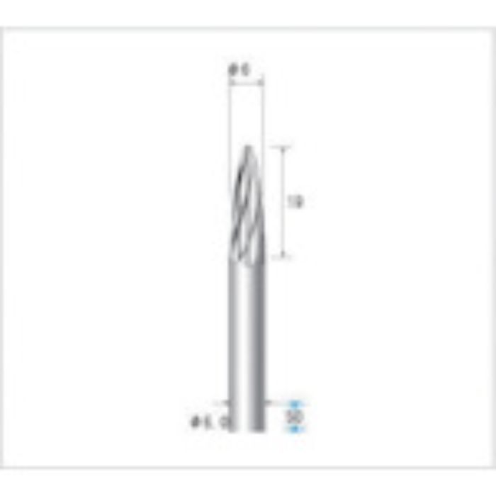ナカニシ 超硬アルミカッター 刃径6mm(Tcode:4764251)