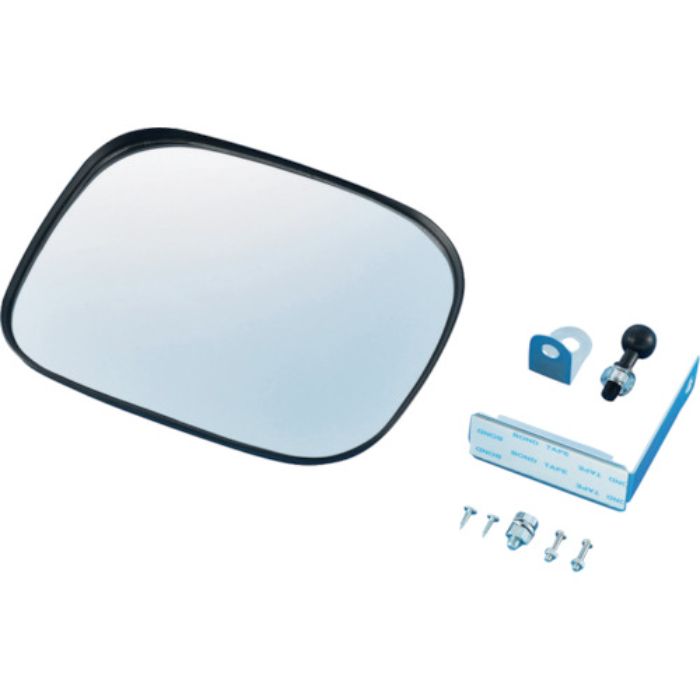 緑十字 小型カーブミラー(マグネットタイプ) 黒 壁角15BK 150×180mm 取付金具付(Tcode:8280459)