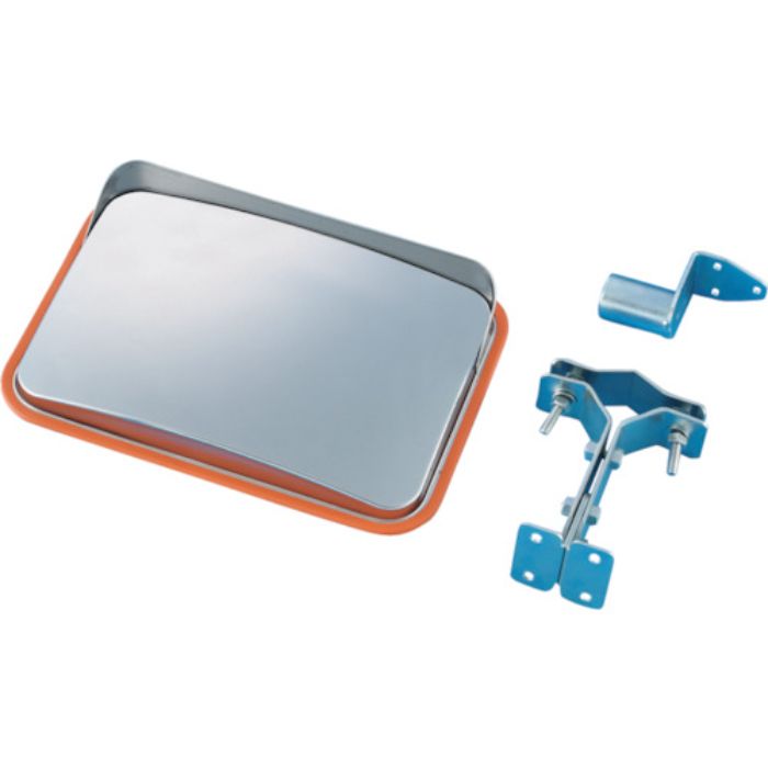 緑十字 小型カーブミラー(ステンレスタイプ) 壁角SS35 225×320mm 取付金具付(Tcode:8151734)