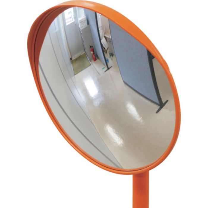 緑十字 小型カーブミラー(丸型1面鏡) 丸S30 300mmΦ 埋込用ポール付 アクリル製(Tcode:1138222)