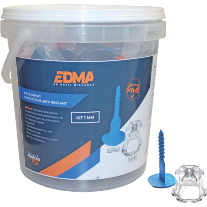 エドマ タイル目地スペーサー エドマレベルスクリュー 幅1mm スタートキット(Tcode:5068766)