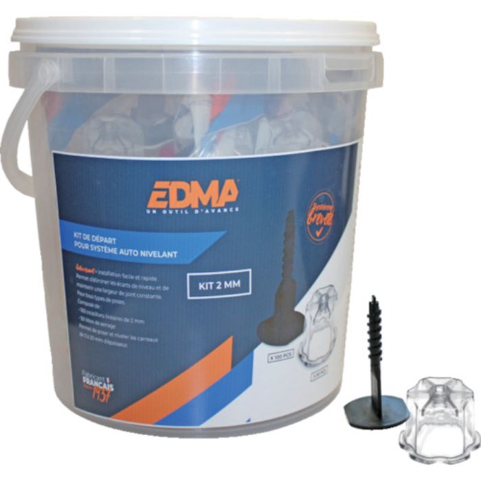 エドマ タイル目地スペーサー エドマレベルスクリュー 幅2mm スタートキット(Tcode:5068768)