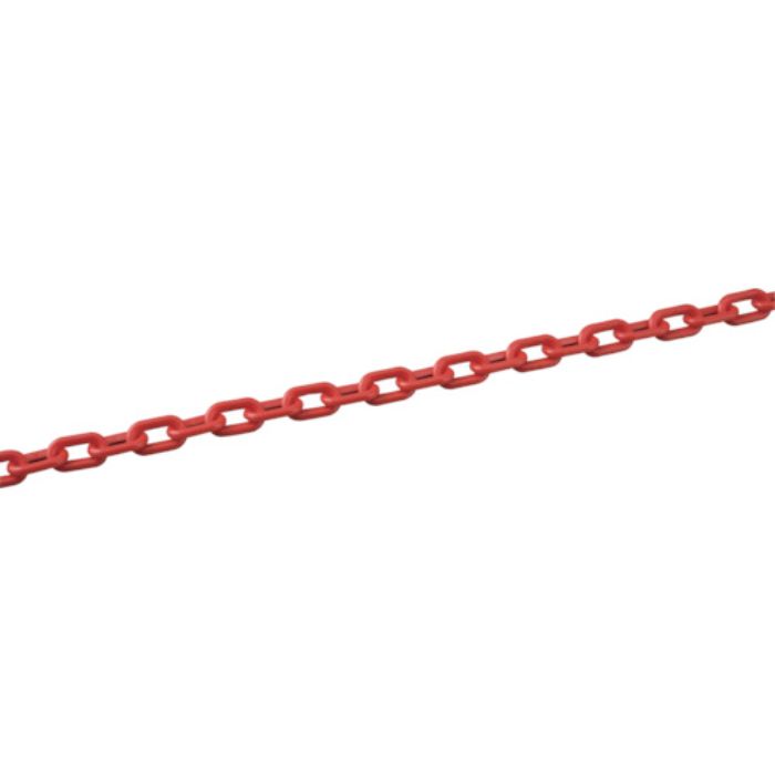緑十字 プラスチックチェーン 赤 PT-630R 長さ30m 線径6mmΦ ポリエチレン(Tcode:1069397)