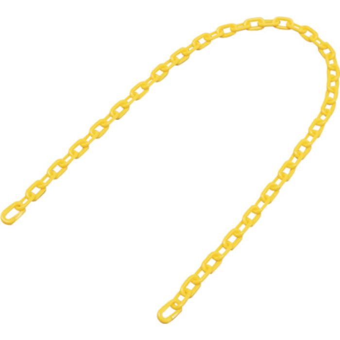 緑十字 プラスチックチェーン 黄 PT-612Y 長さ1.2m 線径6mmΦ ポリエチレン(Tcode:1670204)