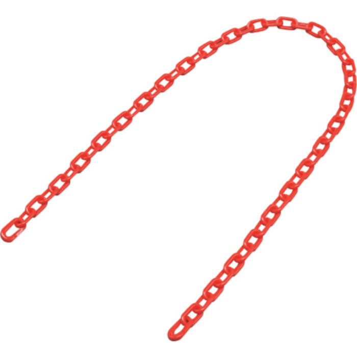 緑十字 プラスチックチェーン 赤 PT-612R 長さ1.2m 線径6mmΦ ポリエチレン(Tcode:1671746)