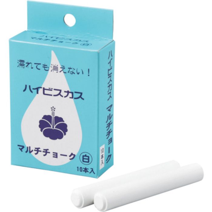 緑十字 マルチチョーク(雨天使用可能タイプ) 白 マルチチョーク-W 12Φ×80mm 10本組(Tcode:8280460)