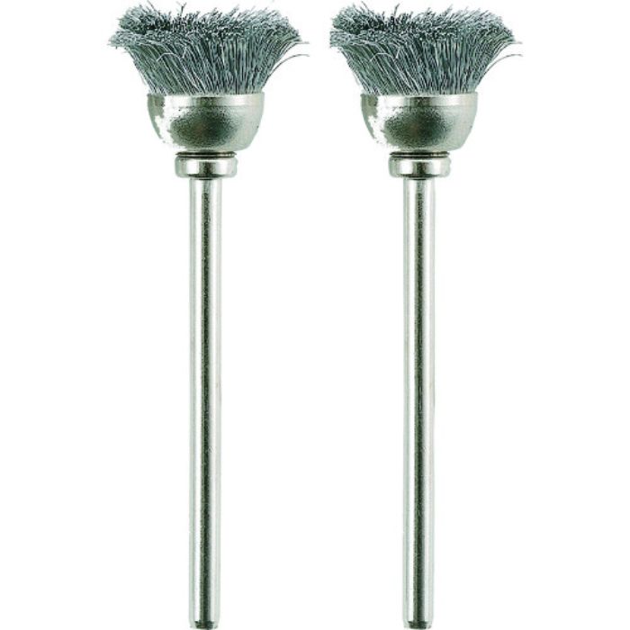 プロクソン マイクログラインダー用先端工具 ワイヤーブラシ 2本 カップ型 (鉄)(Tcode:2515832)