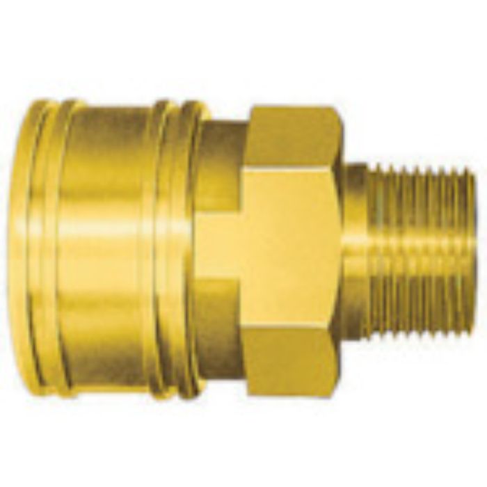 日東 TSPカプラ 真ちゅう製 ニトリルゴムSG(NBR)(めねじ取付用ソケット) 相手側Rc1/4(00595)(Tcode:1139631)