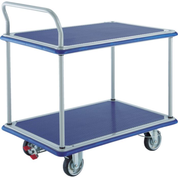 TRUSCO プレス製台車 ドンキーカート 片袖2段 4輪リングストッパー付(Tcode:8564203)