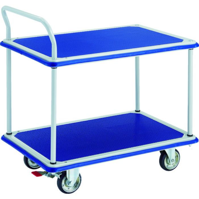 TRUSCO プレス製運搬車 台車 ドンキーカート 2段式片袖タイプ915×615 ストッパー付(Tcode:8688600)