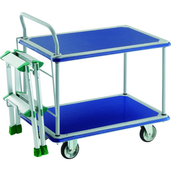 TRUSCO プレス製台車 ドンキーカート 2段式片袖タイプ740×480 TAF-2付(Tcode:1948211)
