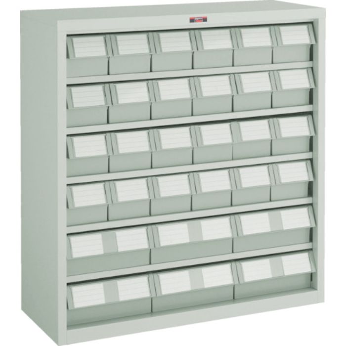 TRUSCO コンテナラックケース バンラックケース L型 引出小X24 大X6個 H880 ネオグレー(Tcode:3036758)