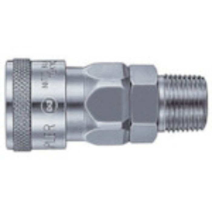 日東 ハイカプラ 鋼鉄製 ニトリルゴムNBR(SG)(めねじ取付用ソケット)相手側Rc3/8 耐圧力2.0Mpa(00305)(Tcode:1131109)
