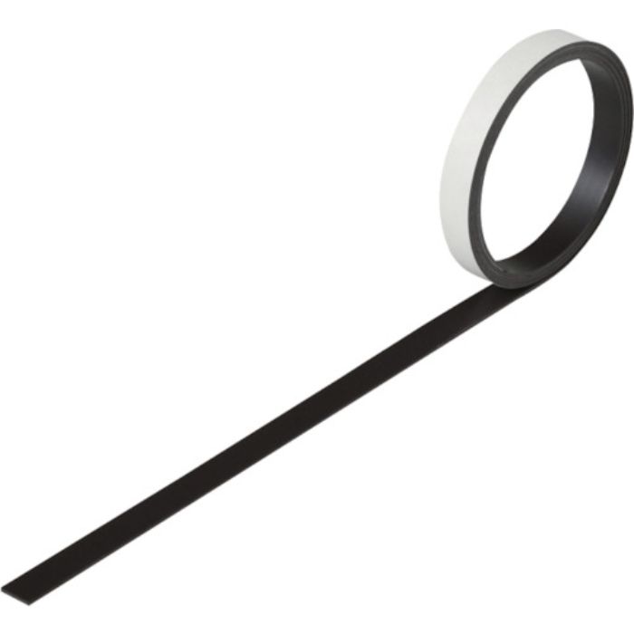 緑十字 粘着マグネット(強磁力タイプ) マグネ10T 10mm幅×1m×1.2mm 裏テープ付(Tcode:1670220)