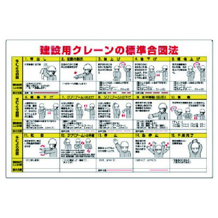 ユニット クレーン合図法 無線手合図併記型(Tcode:7381697)