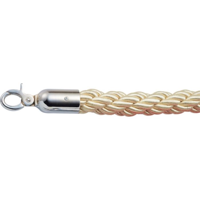 緑十字 パーテーションスタンド用ロープ(カラビナフック) 白 BA40-W 30Φ×1500(Tcode:1388384)