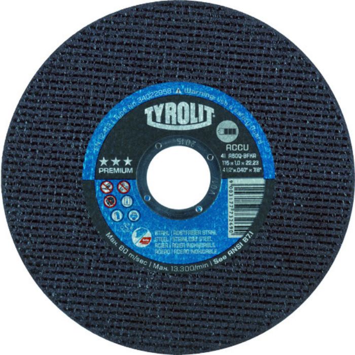 TYROLIT コードレスグラインダー対応切断砥石 ACCU 125X1X2(Tcode:7748469)