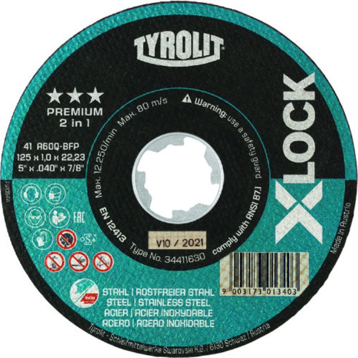 TYROLIT エックスロック切断砥石 プレミアムタイプ(Tcode:1954383)