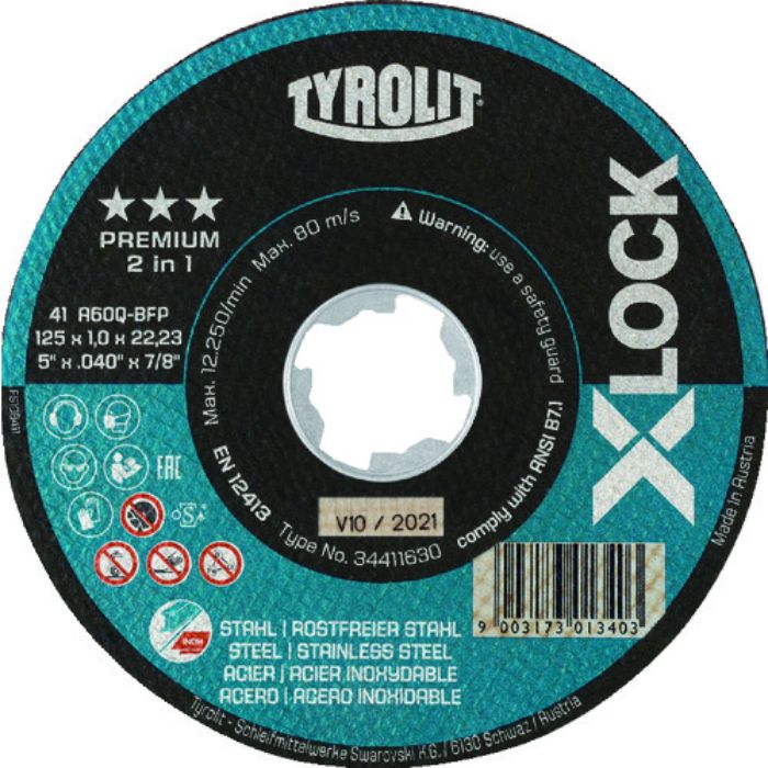 TYROLIT エックスロック切断砥石 プレミアムタイプ(Tcode:1954384)