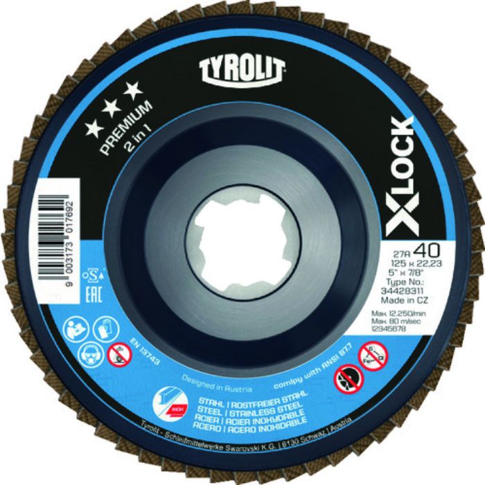 TYROLIT X-LОCKフラップディスク プレミアムタイプ 125mm(Tcode:1954393)