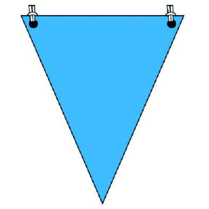 ユニット 三角旗青無地 ターポリン 300×260mm(Tcode:7394462)