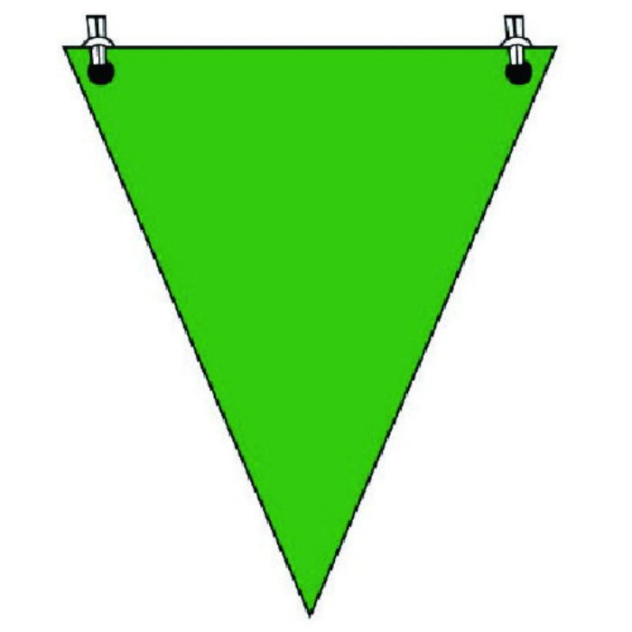 ユニット 三角旗緑無地 ターポリン 300×260mm(Tcode:7394471)