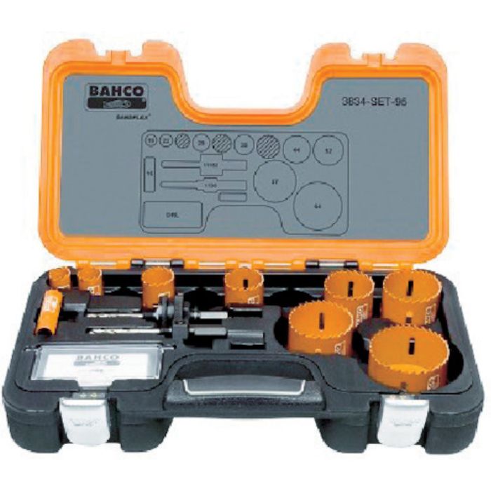 バーコ 替刃式バイメタルホルソー セット 16、19、22、29、35、44、52、57、64mm(Tcode:3707377)