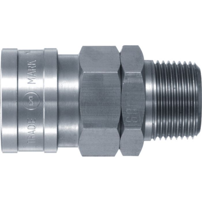 日東 ハイカプラ 鋼鉄製 ニトリルゴムNBR(SG)(めねじ取付用ソケット)相手側Rc1/2 耐圧力2.0Mpa(00311)(Tcode:1131168)