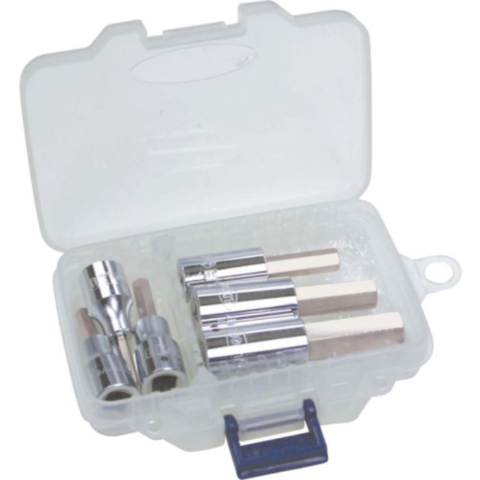 エイト 六角ソケットビット標準寸法(差込角6.35mm)6本セット 3〜10mm(Tcode:8116652)