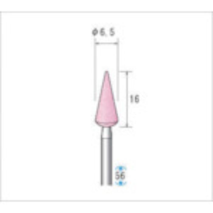 ナカニシ 軸付砥石(1Pk(袋)=10本)粒度#100 ピンク テーパー 外径7mm(Tcode:4765613)