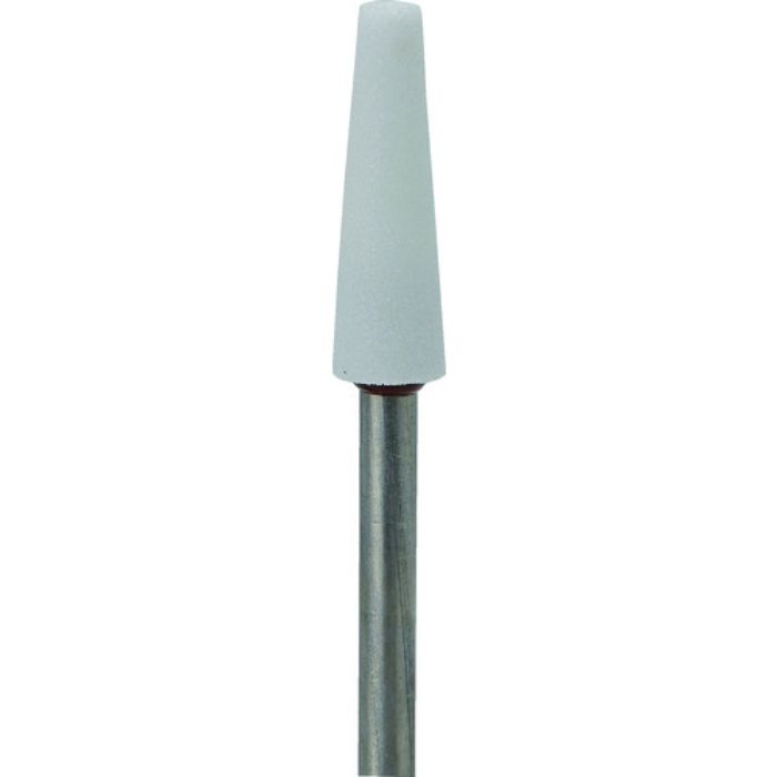 ナカニシ 軸付砥石(1Pk(袋)=10本)粒度#120 ホワイト テーパー先平 外径上3下6mm(Tcode:4765770)