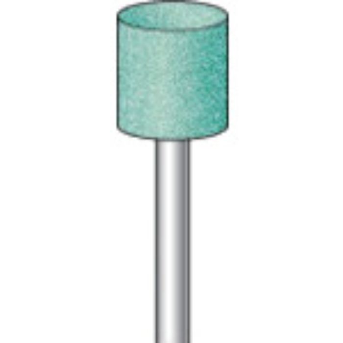 ナカニシ 軸付砥石 (10本入) 粒度#60 グリーン 円筒 外径10.0mm(Tcode:8293426)