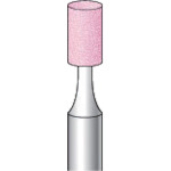 ナカニシ 軸付砥石 (10本入) 粒度#100 ピンク 円筒 外径6mm(Tcode:8293449)