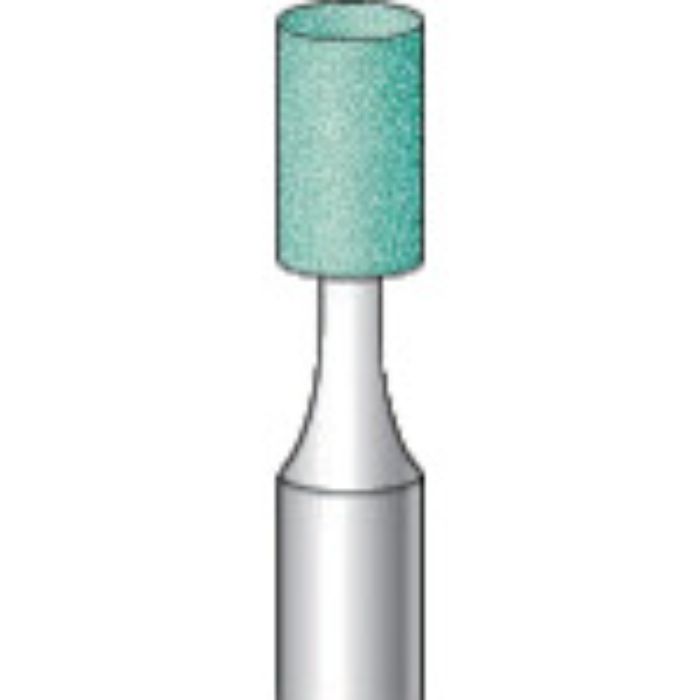 ナカニシ 軸付砥石 (10本入) 粒度#100 グリーン 円筒 外径6mm(Tcode:8293468)