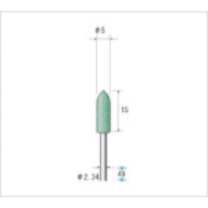 ナカニシ グリーンポリッシャーWA砥粒 (1Pk(袋)=10本入) #220(Tcode:4766521)