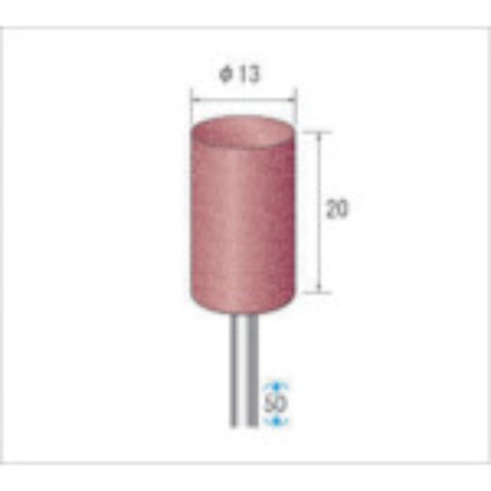 ナカニシ パワーポリッシャー(1Pk(袋)=10本)粒度80 レッド外径13mm(Tcode:4767021)