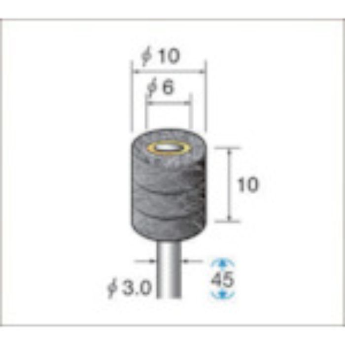 ナカニシ スポンジサンダー 研磨砥粒入 (3本入) 粒度#240 外径10mm(Tcode:4768116)