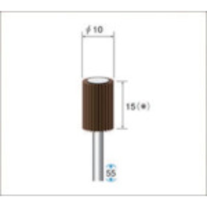 ナカニシ フラップサンダー(1Pk(袋)=5本入)粒度#80外径φ10幅15mm(Tcode:4768264)