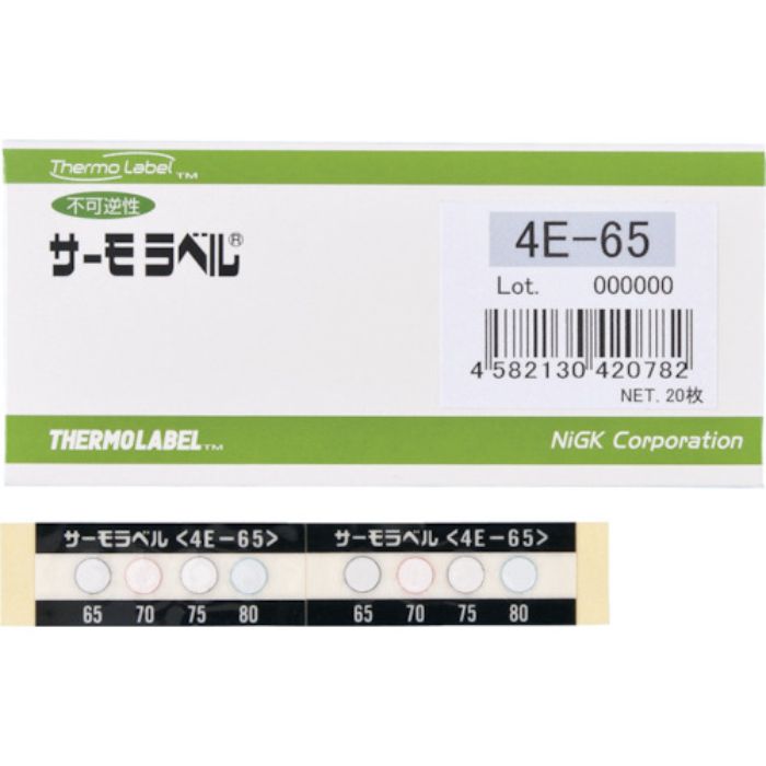 日油技研 サーモラベル4点表示屋外対応型 不可逆性 90度(Tcode:3083497)
