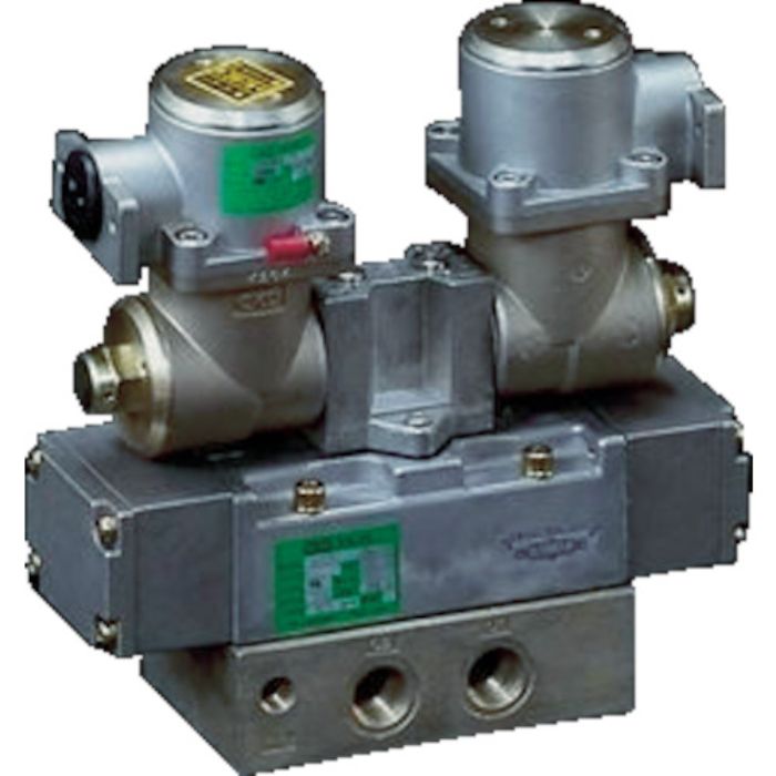 CKD 電磁弁 パイロット式 防爆形5ポート弁 4Fシリーズ(シングルソレノイド) Rc1/4 AC200(Tcode:3767914)