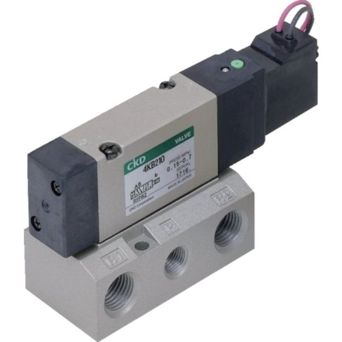 CKD 電磁弁 4Kシリーズパイロット式5ポート弁セレックスバルブ 音速コンダクタンス2.7 接続口径Rc1/8(Tcode:2091071)