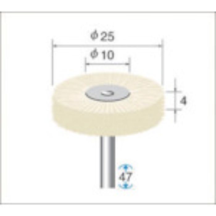 ナカニシ 毛ブラシ豚毛 特厚タイプ (1Pk(袋)=10本入)(Tcode:4768949)