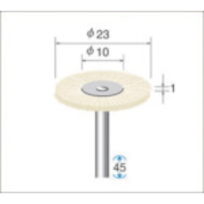 ナカニシ 毛ブラシ ソフト 山羊毛 (1Pk(袋)=10本入)(Tcode:4768973)