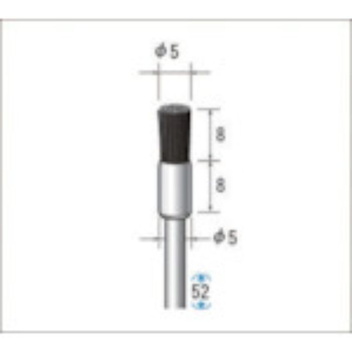 ナカニシ 毛ブラシ ハード 馬毛 (1Pk(袋)=10本入)(Tcode:4769066)